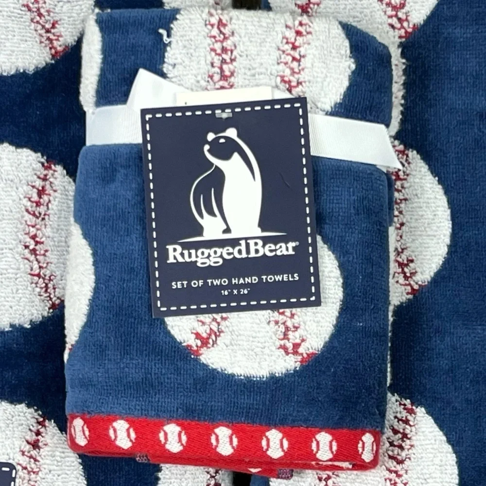 Rugged Bear - ‘Baseball’ bath towel set. NWT Firm! No offers please!